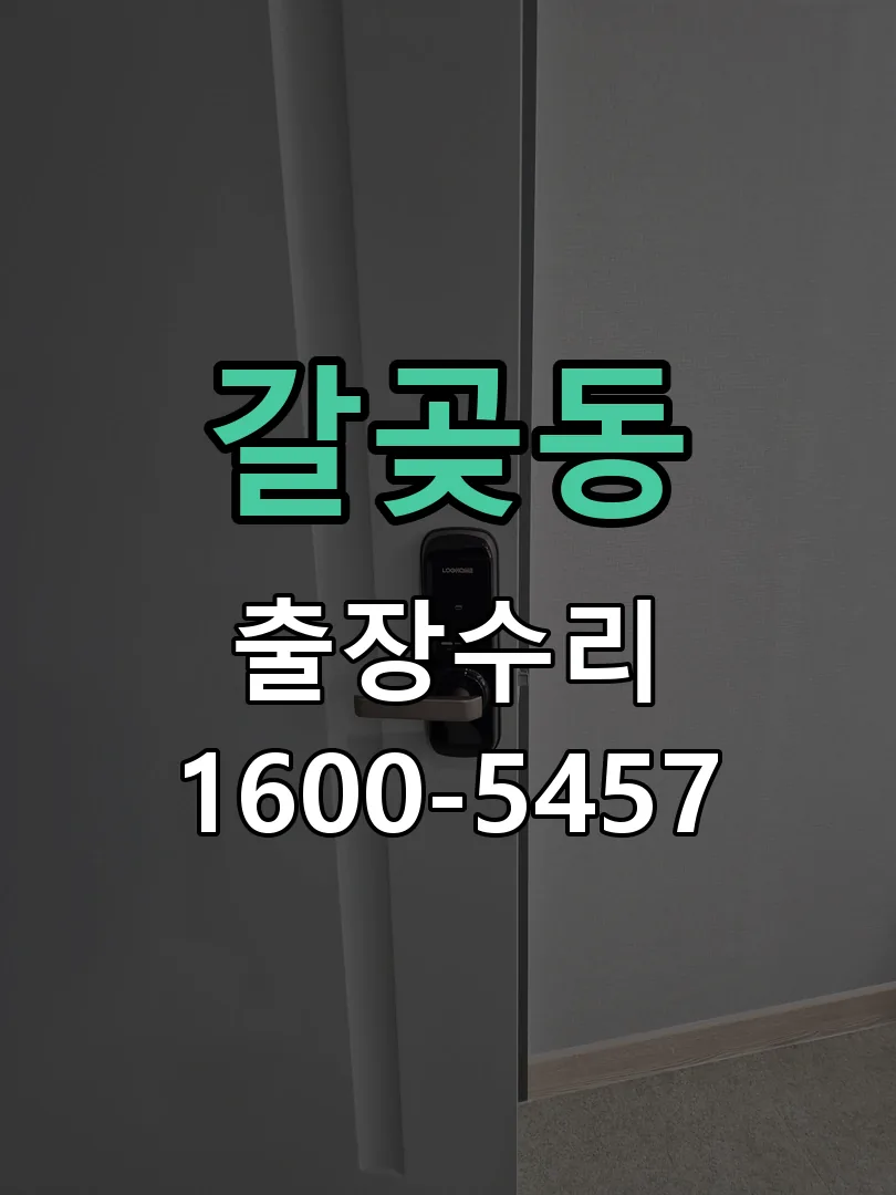갈곶동 잠금장치 동작 확인