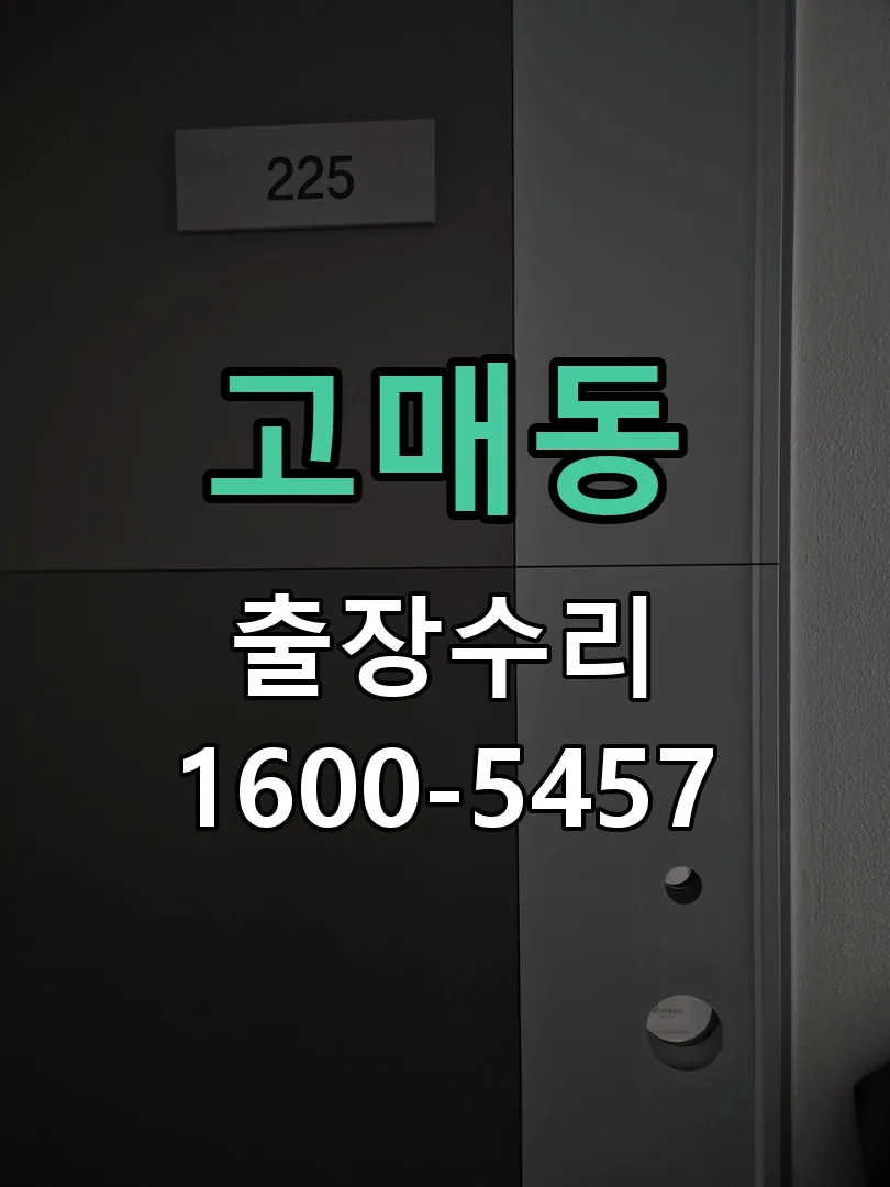 고매동 도어락 열쇠 출장 수리
