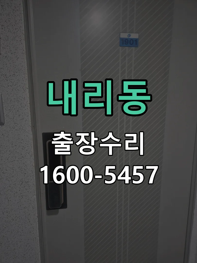내리동 잠금장치 동작 확인