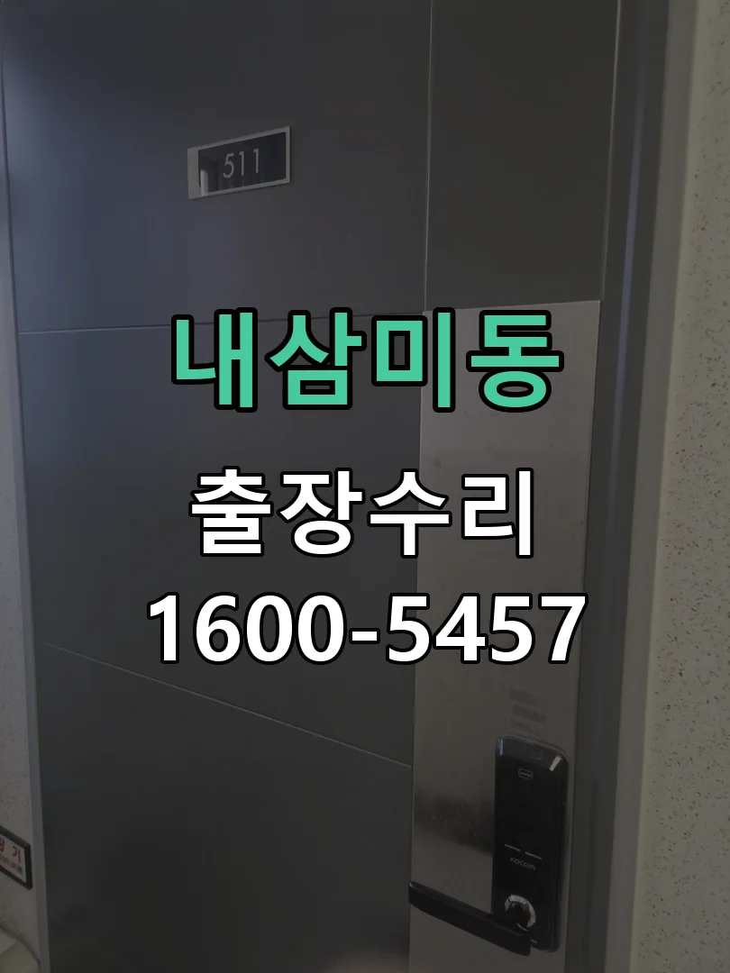 내삼미동 열쇠가 부러져 잠금이 풀리지 않음 잠금장치 동작 확인