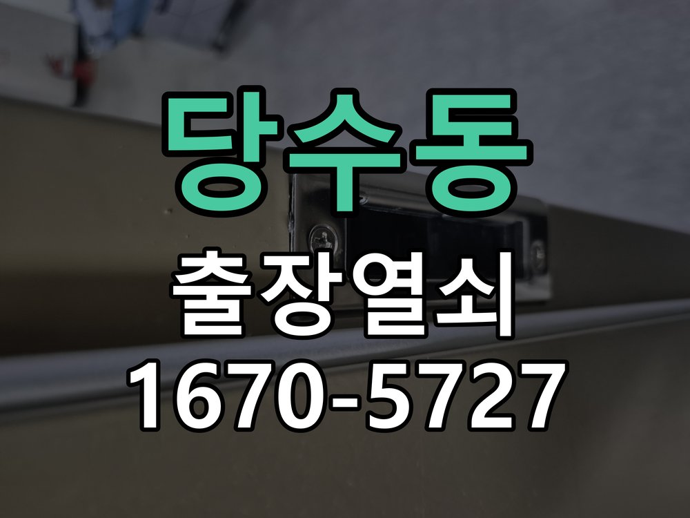 당수동 방문이 안열릴때 작업 완료 후 정상 작동 확인