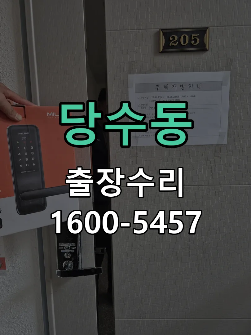 당수동 잠금장치 동작 확인