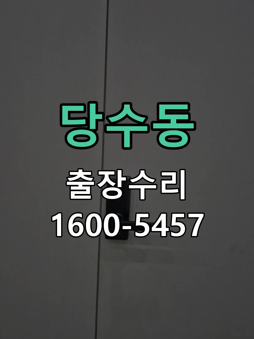 당수동 현장 도착 후 상태 확인