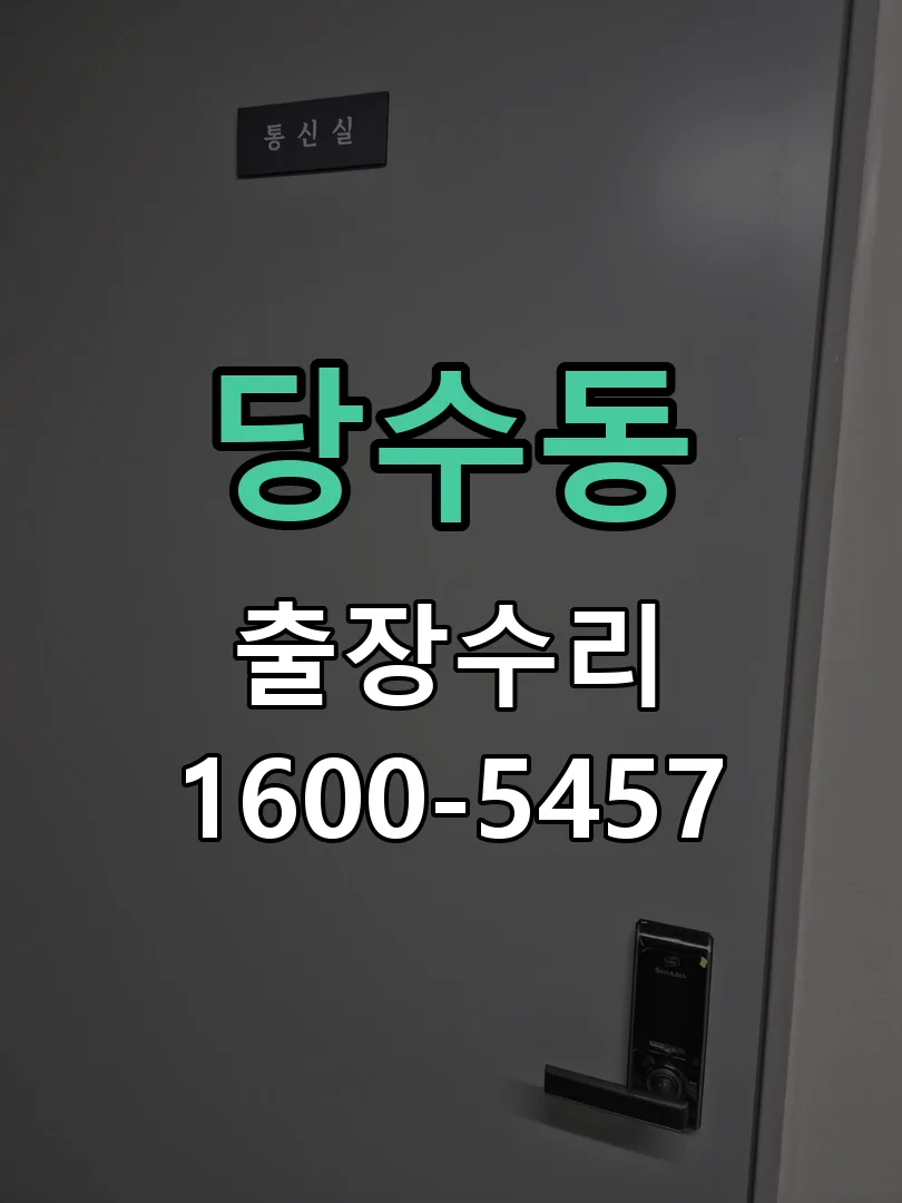 당수동 잠금장치 동작 확인