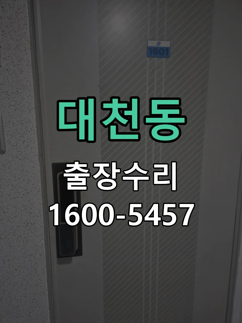 대천동 도어락 열쇠 출장 수리