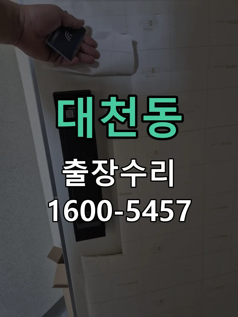 대천동 잠금장치 동작 확인