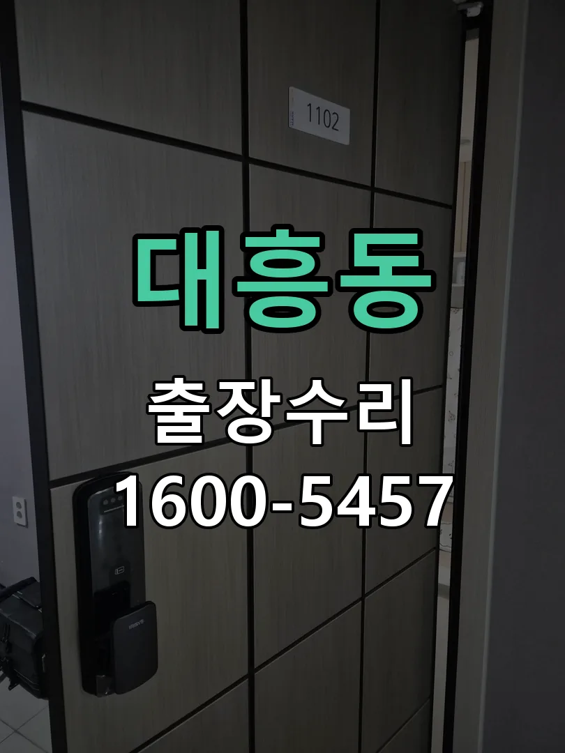 대흥동 도어락 열쇠 출장 수리