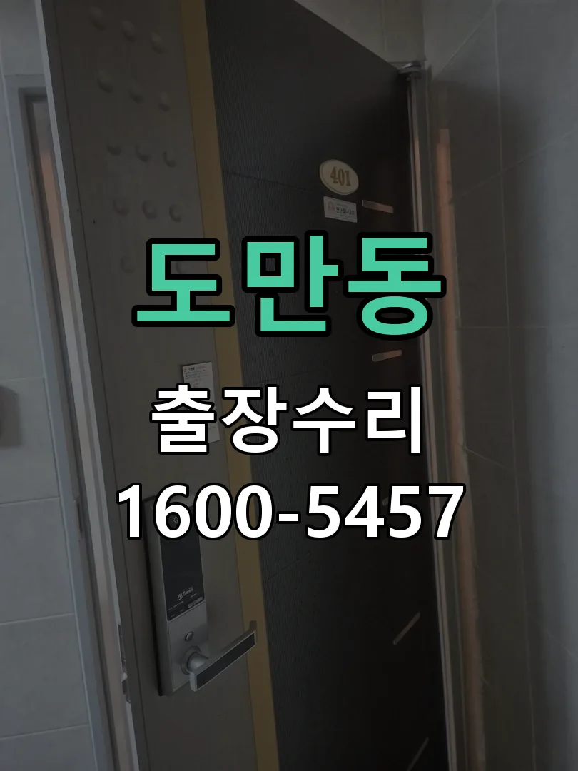도만동 잠금장치 동작 확인