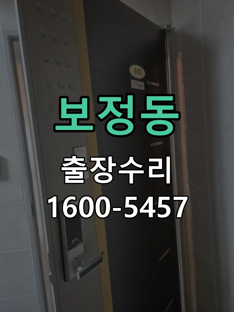 보정동 잠금장치 동작 확인