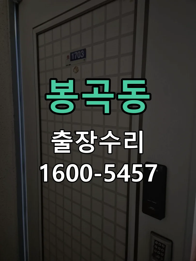 봉곡동 잠금장치 동작 확인