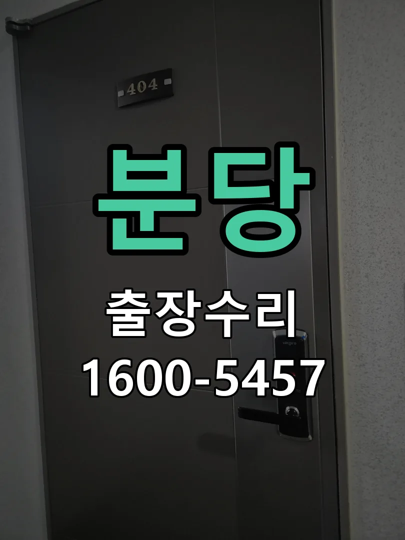 분당 도어락 열쇠 출장 수리