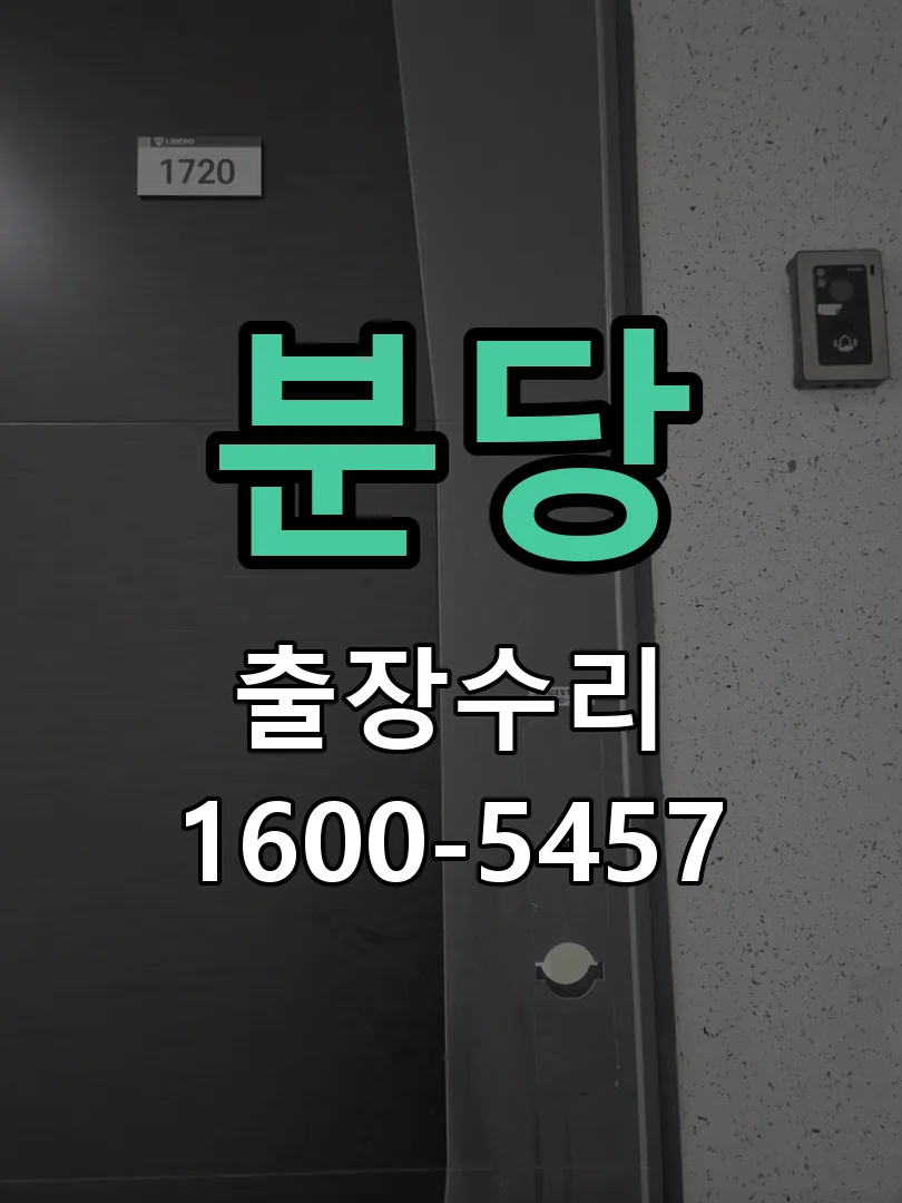 분당 도어락 열쇠 출장 수리
