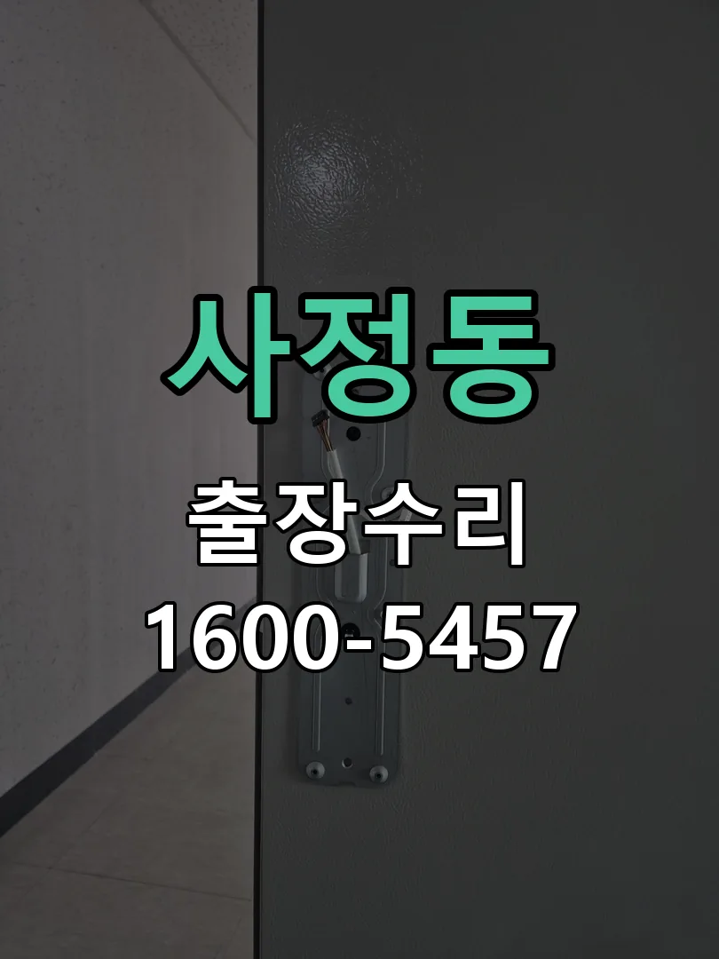 사정동 도어락 열쇠 출장 수리
