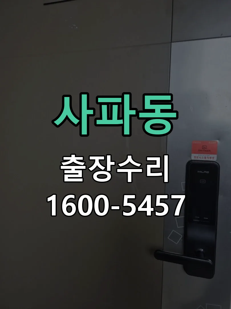 사파동 잠금장치 동작 확인
