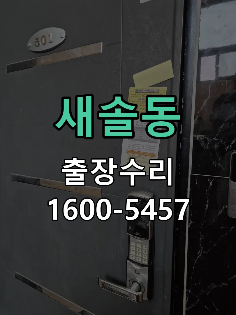 새솔동 도어락 열쇠 출장 수리