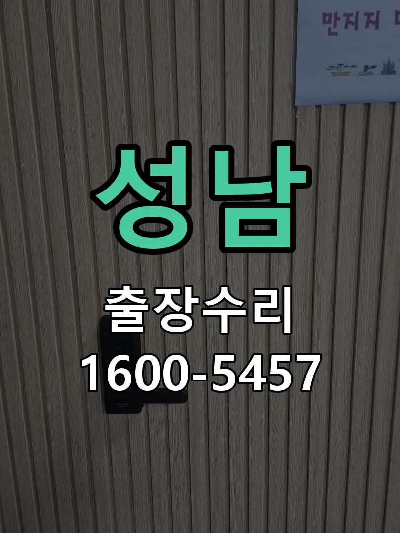 성남 잠금장치 동작 확인