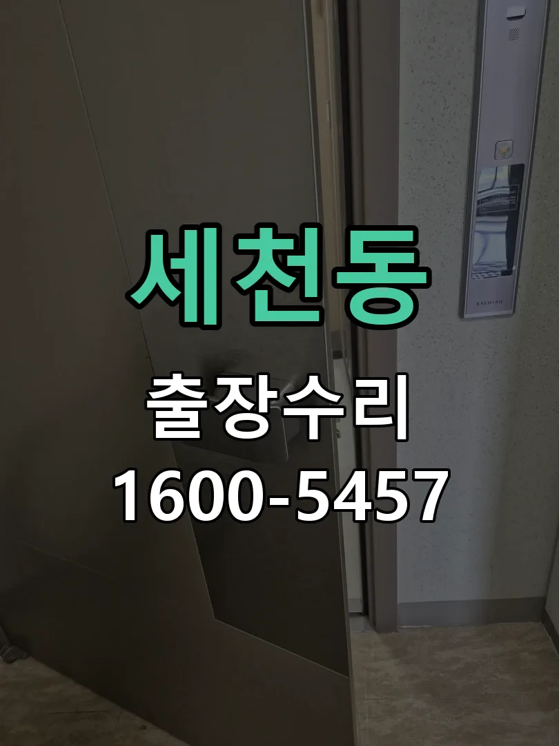 세천동 현장 도착 후 상태 확인