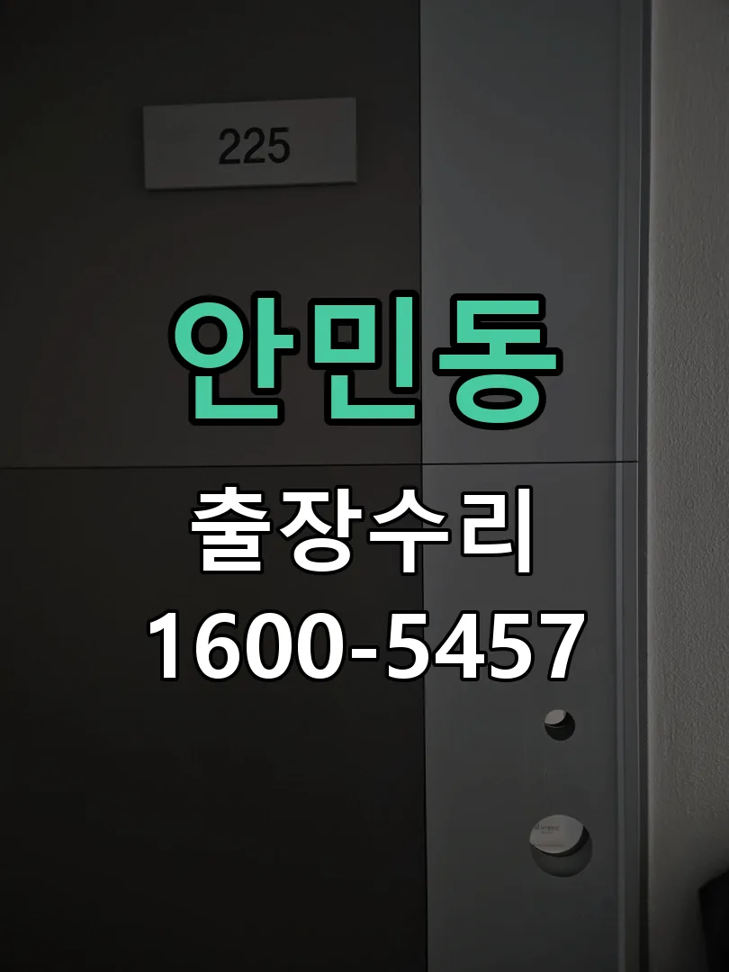 안민동 잠금장치 동작 확인