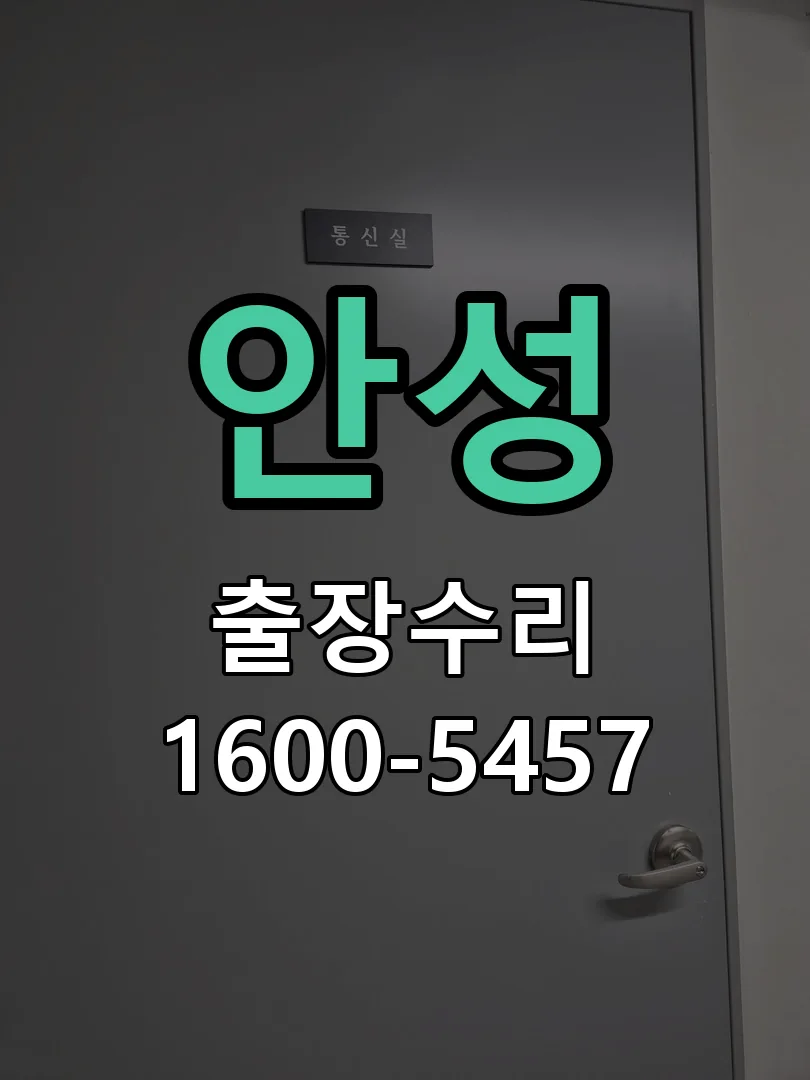 안성 현장 도착 후 상태 확인