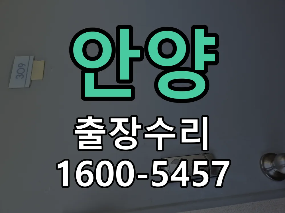 안양 현장 도착 후 상태 확인