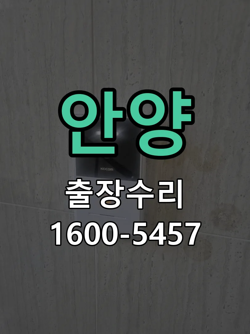 안양 현장 도착 후 상태 확인
