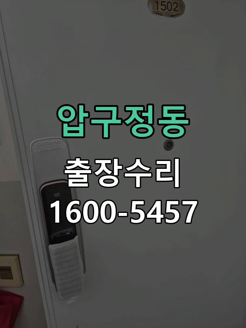 압구정동 도어락 열쇠 출장 수리