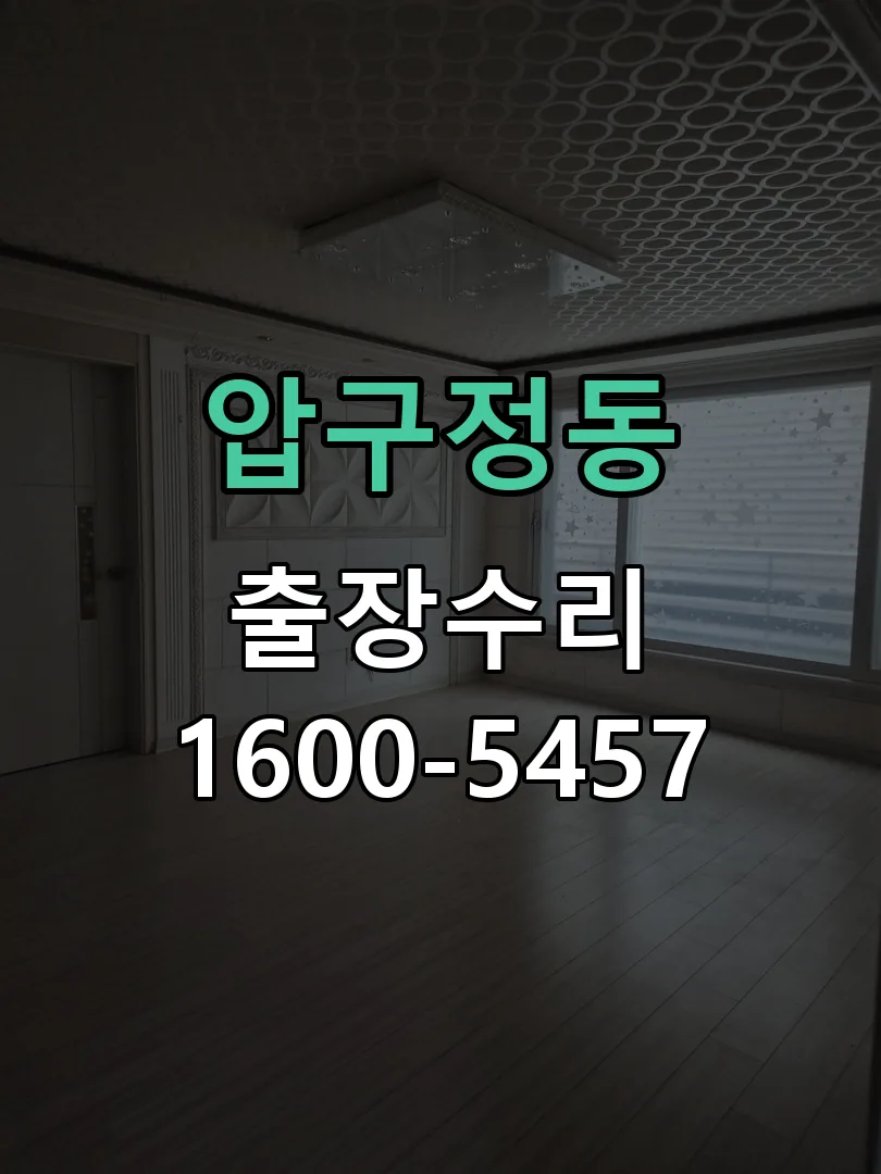 압구정동 현장 도착 후 상태 확인