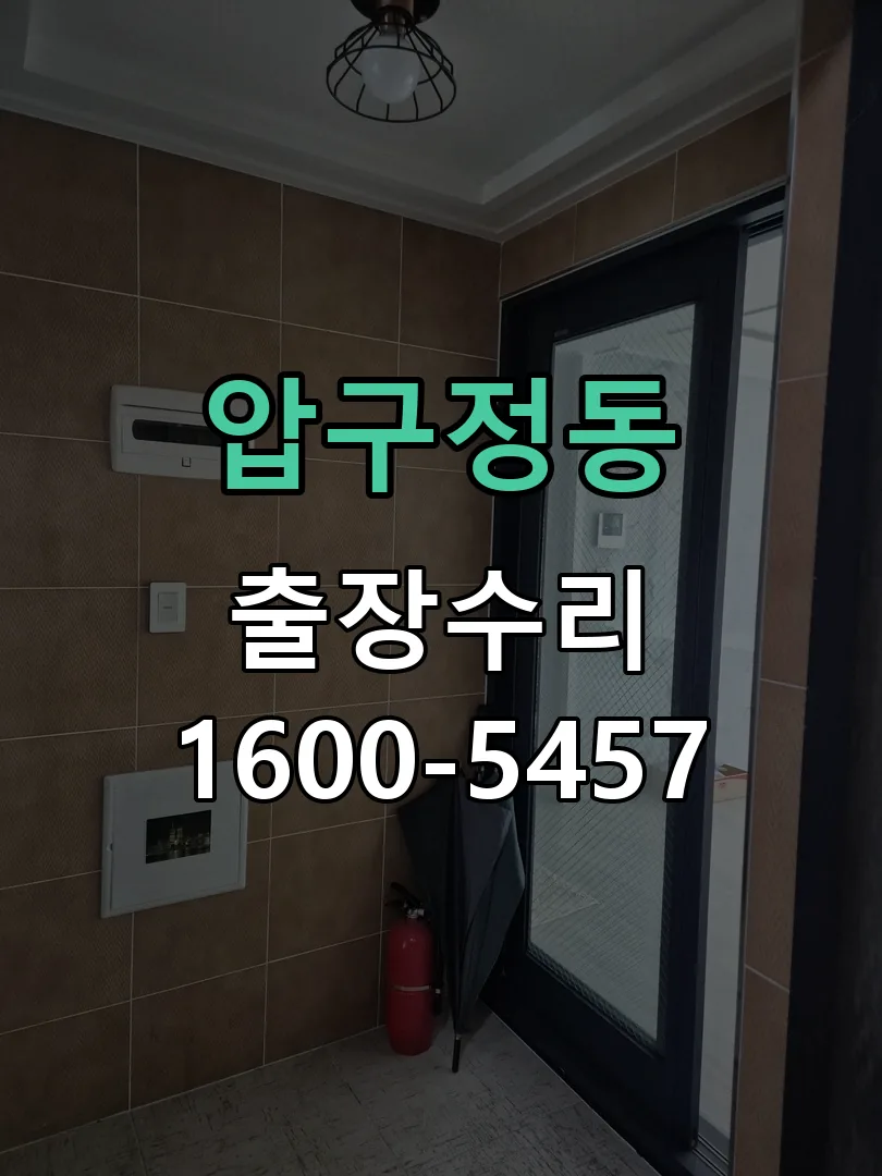 압구정동 잠금장치 동작 확인
