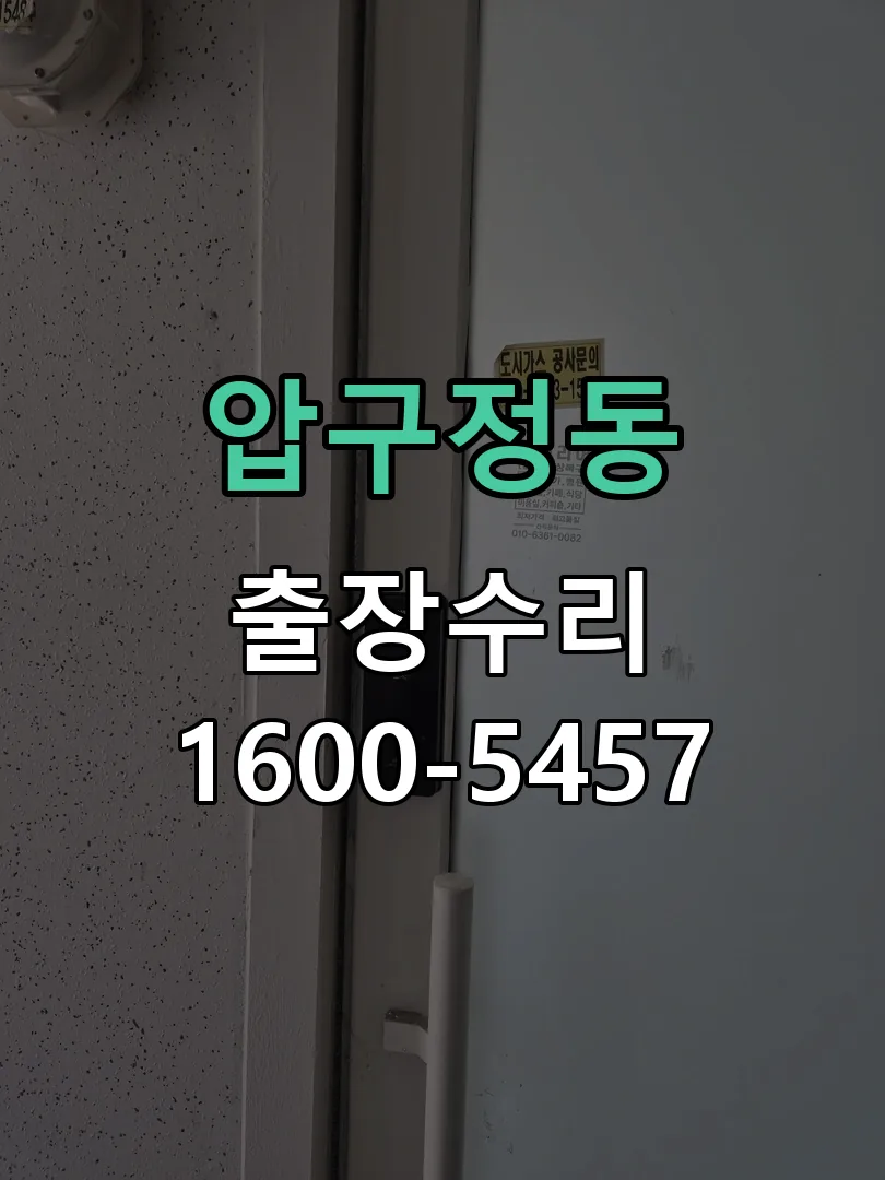 압구정동 교체 작업 진행
