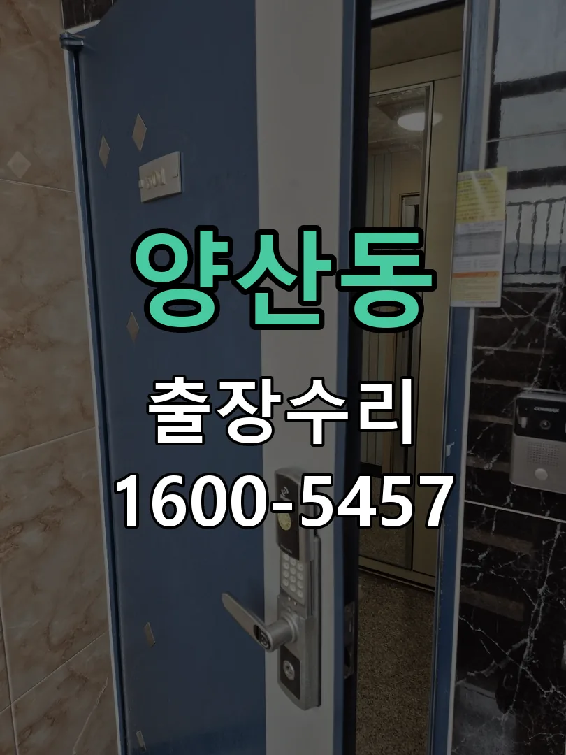 양산동 현장 도착 후 상태 확인