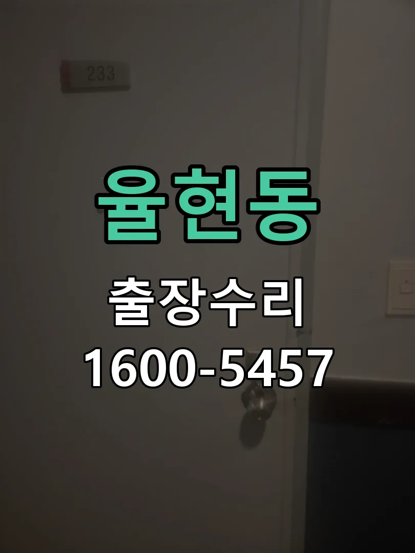 율현동 잠금장치 동작 확인