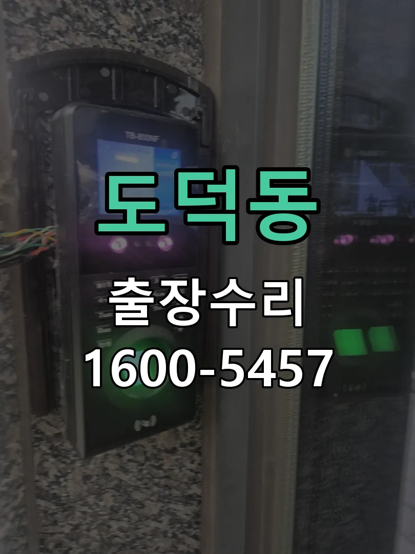 도덕동 현장 도착 후 상태 확인