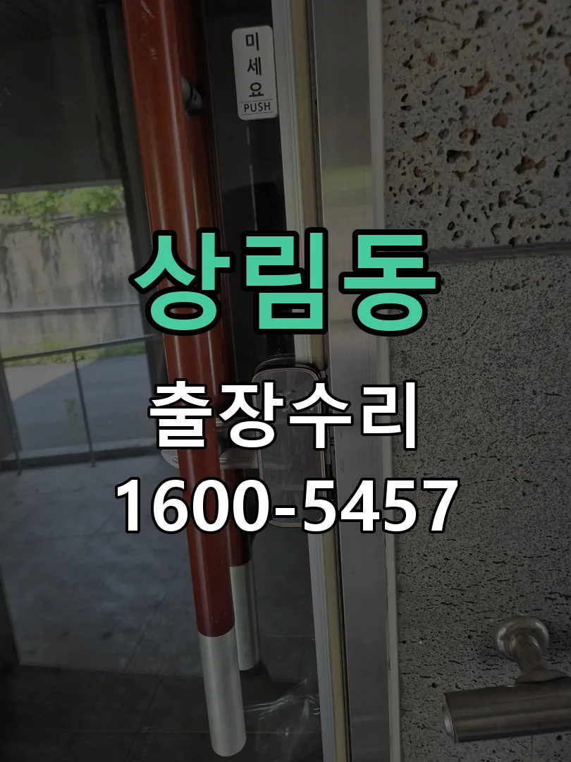 상림동 도어락 열쇠 출장 수리