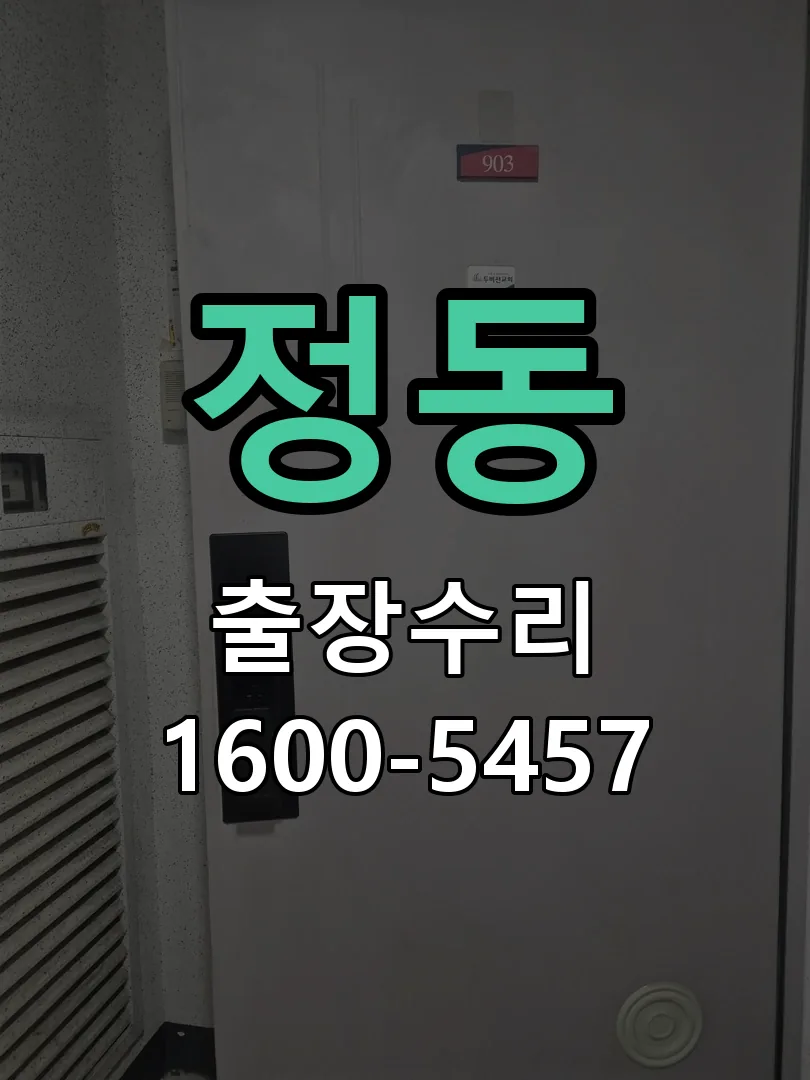 정동 현장 도착 후 상태 확인