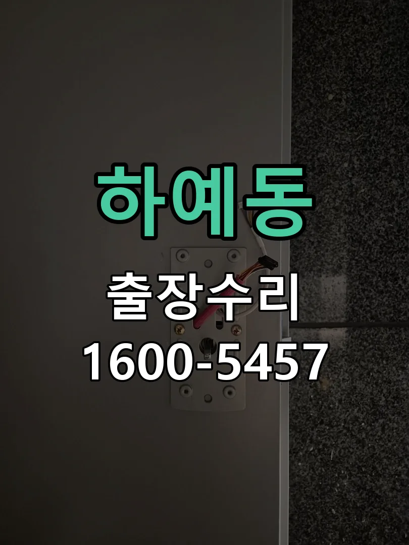 하예동 현장 도착 후 상태 확인