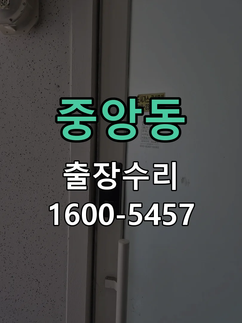 중앙동 잠금장치 동작 확인