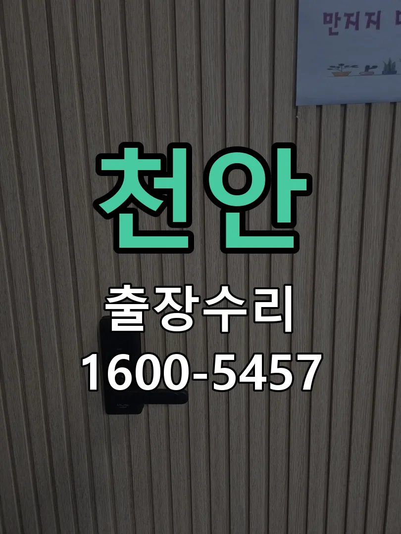 천안 잠금장치 동작 확인