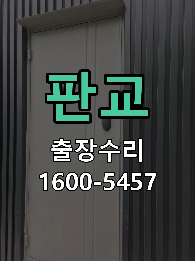 판교 도어락 열쇠 출장 수리