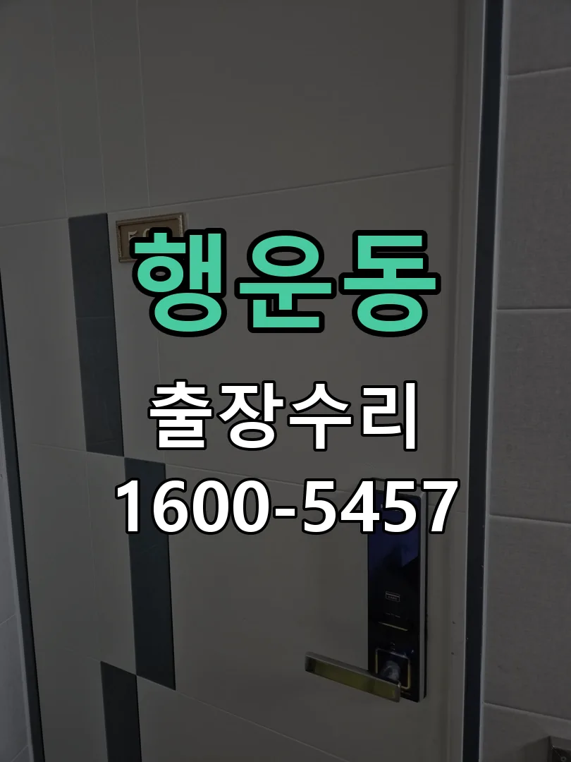 행운동 잠금장치 동작 확인