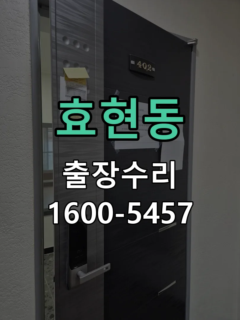 효현동 현장 도착 후 상태 확인
